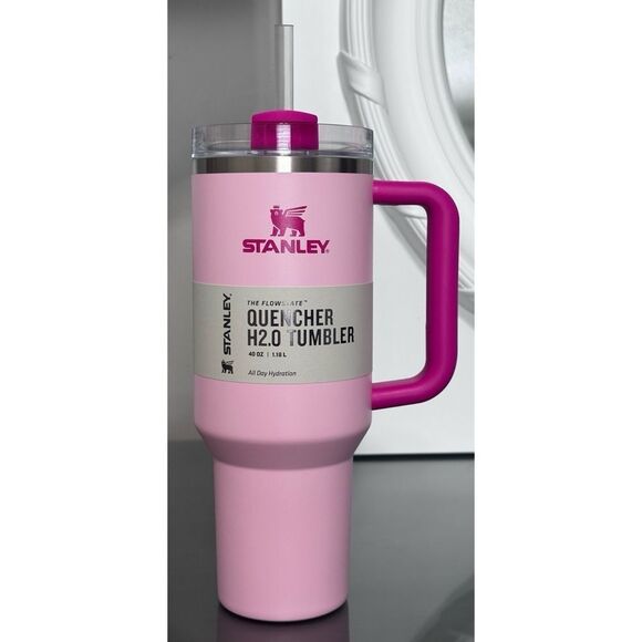 Stanley Quencher H2.0 FlowState 40oz Tumbler, FLAMINGO PINK - Picture 1 of 4